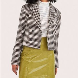 Cider Houndstooth Cropped Blazer Size S